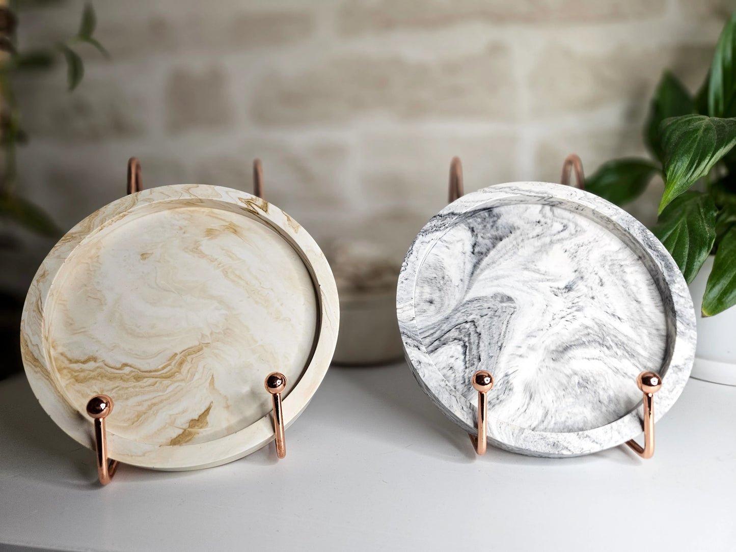 Plateau Rond en Jesmonite