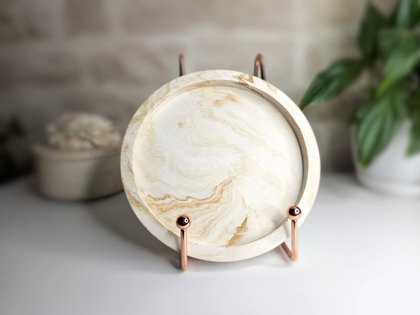Plateau Rond en Jesmonite