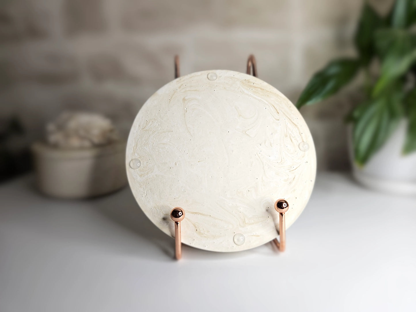 Plateau Rond en Jesmonite