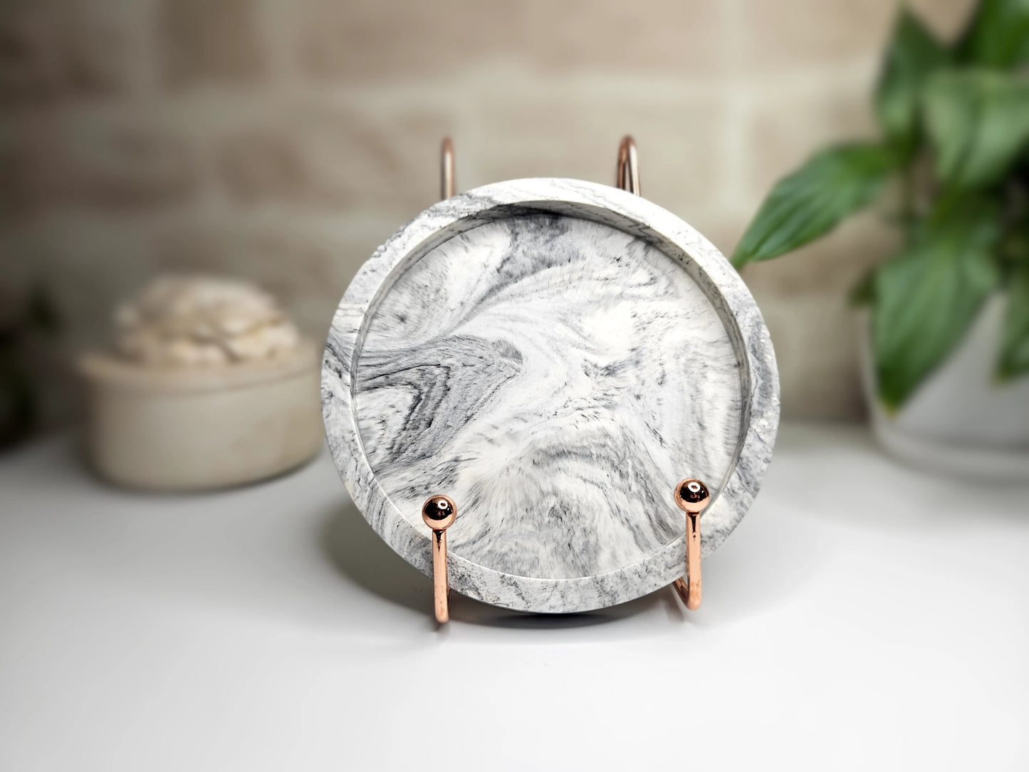 Plateau Rond en Jesmonite