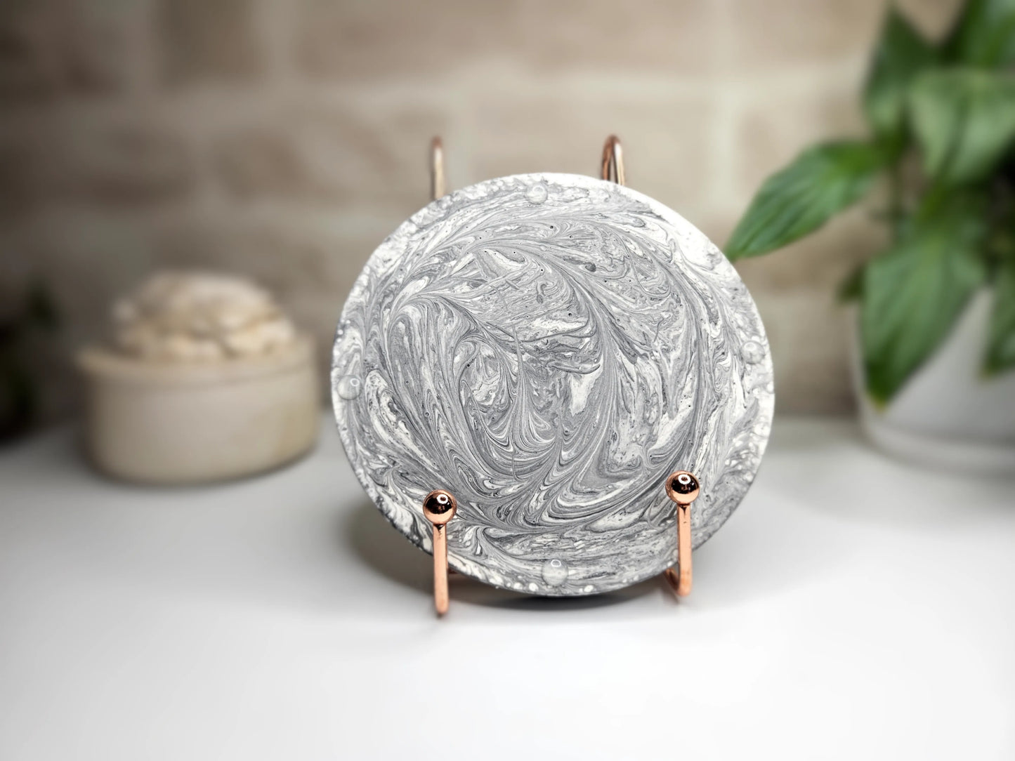 Plateau Rond en Jesmonite