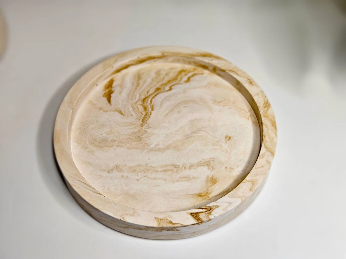 Plateau Rond en Jesmonite