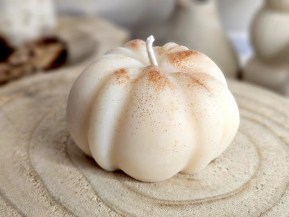 Bougie Moulée - Citrouille blanche ambrée