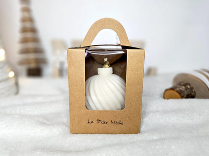 Bougie Moulée - Boule de noël