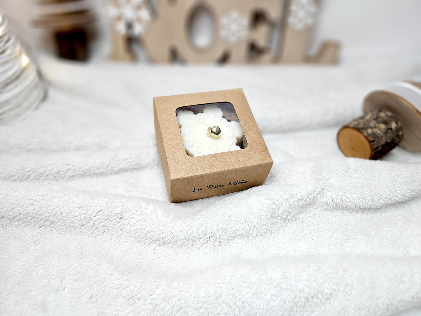 Bougie Moulée - Flocon de Noël