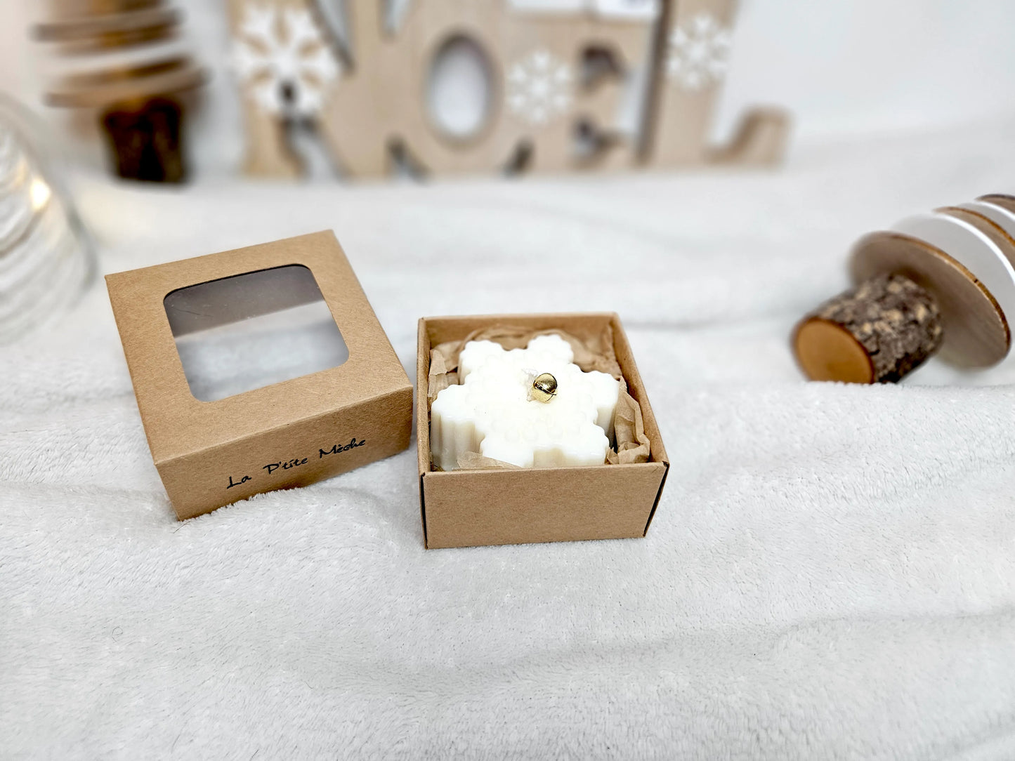 Bougie Moulée - Flocon de Noël