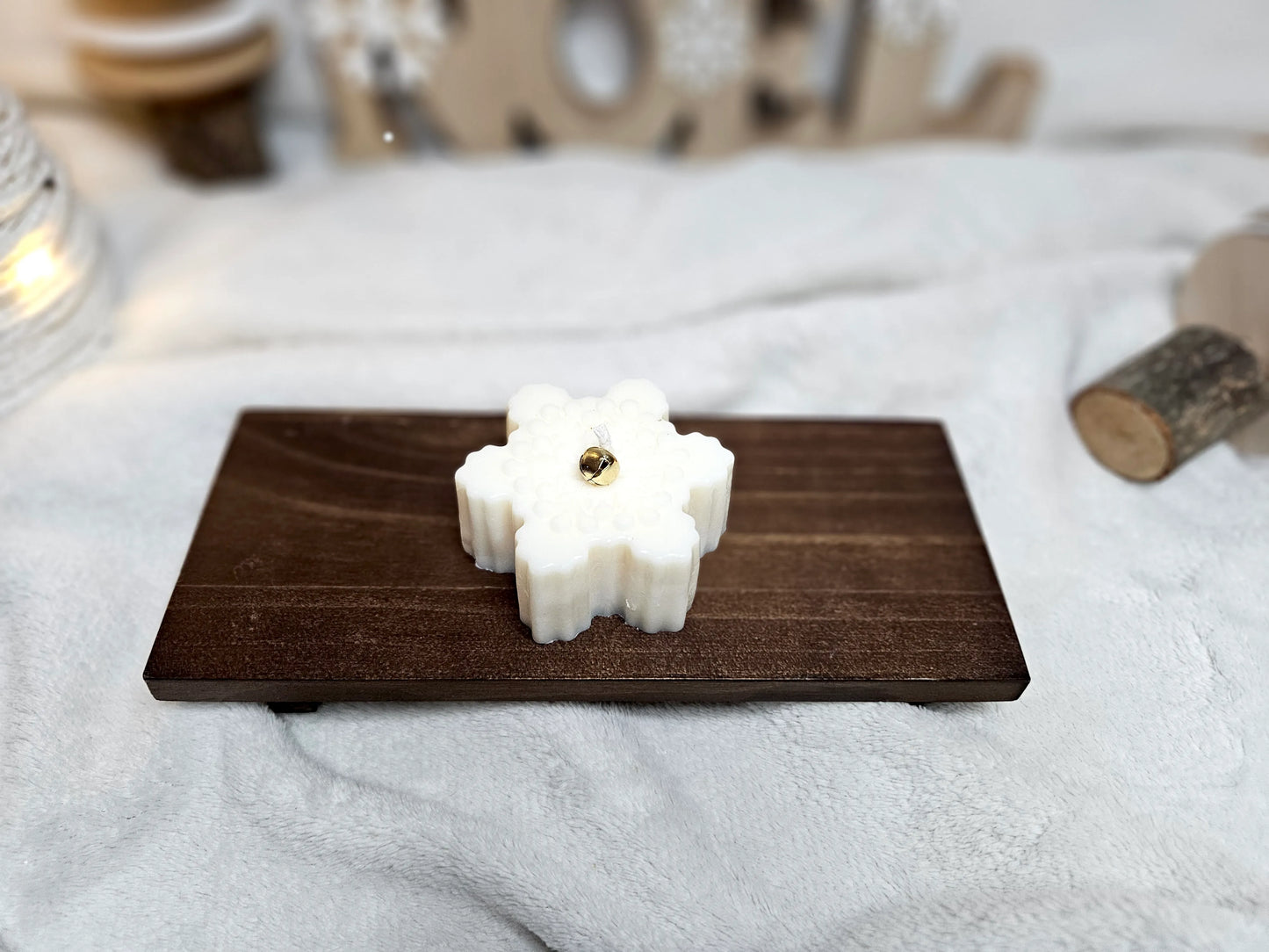 Bougie Moulée - Flocon de Noël