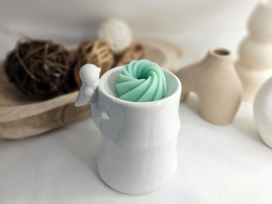 Fondant parfumé Aloe Vera – cire végétale artisanale – vue de 3/4 face