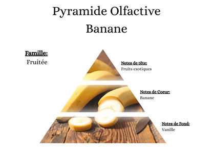 Pyramide olfactive Banane pour mes bougies parfumées, fondants, sprays, poudres et suspensions - La P'tite Mèche