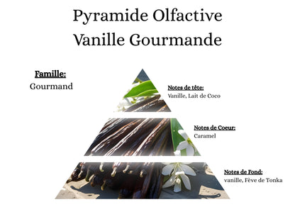 Pyramide olfactive Vanille Gourmande pour mes bougies, fondants, sprays, poudres et suspensions - La P'tite Mèche